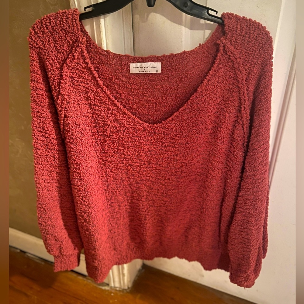 Pink Lily pullover sweater